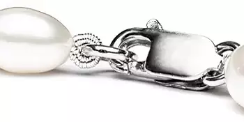 Perlenklassiker Perlenkette Perlenarmband Verschluss Basic Silber